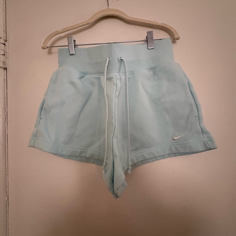 Nike Women's Mint Blue Athletic Drawstring Shorts
